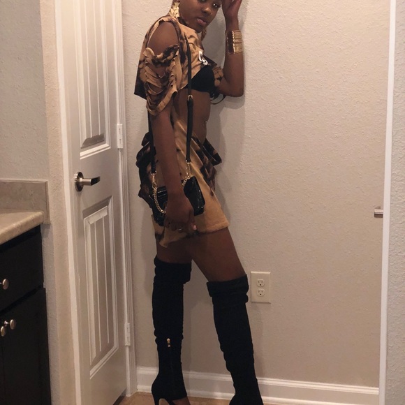 knee high boots club outfit